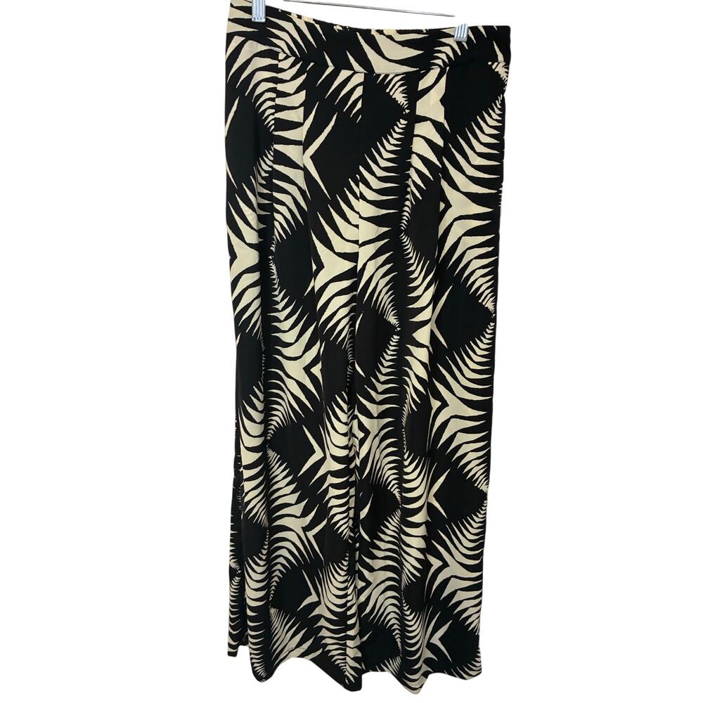 Anna Grace Tribal Vacation Women's Relaxed Beach Resort Wide Leg Pants M
